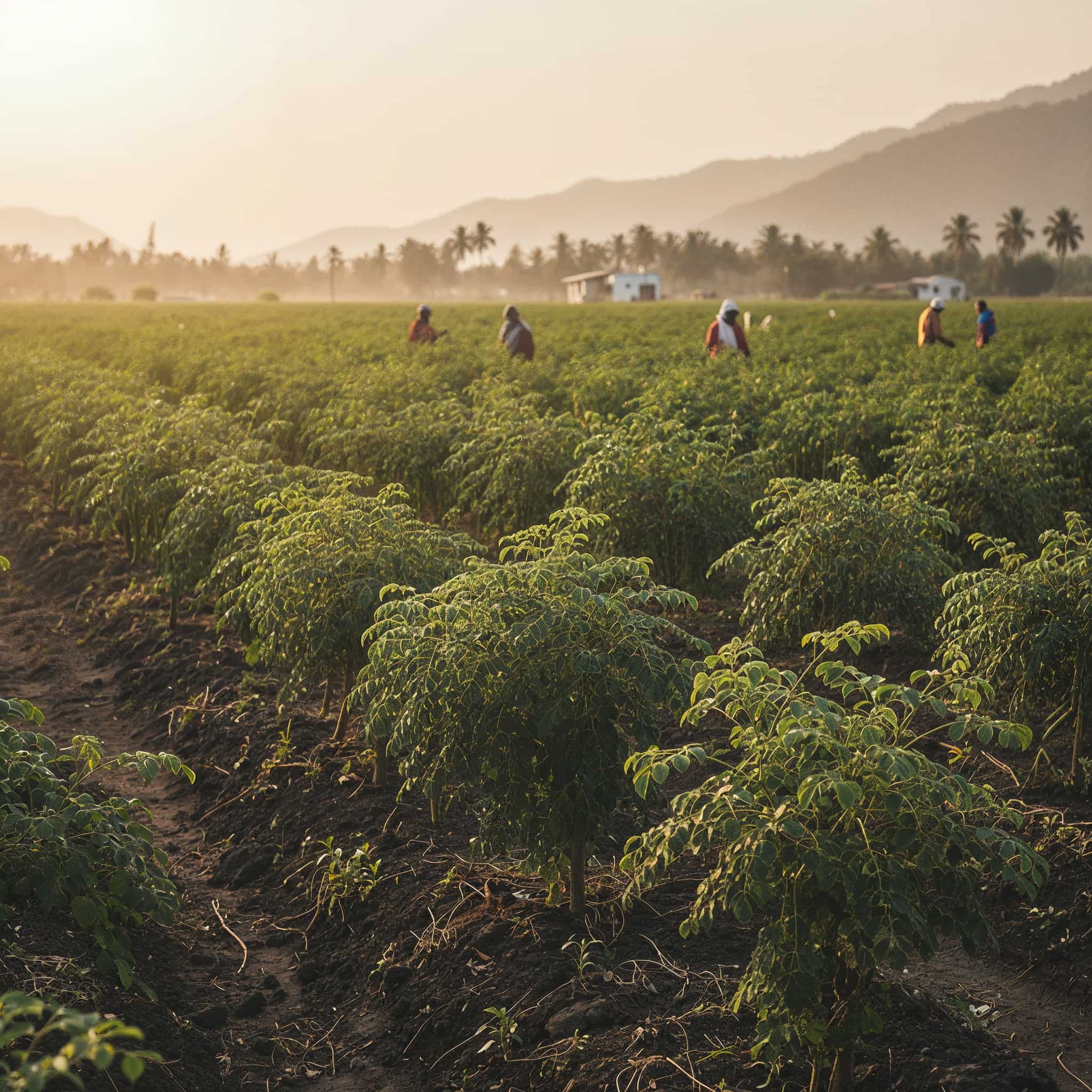 Organic moringa farm landscape in Salem, Tamil Nadu, 18 years of expertise